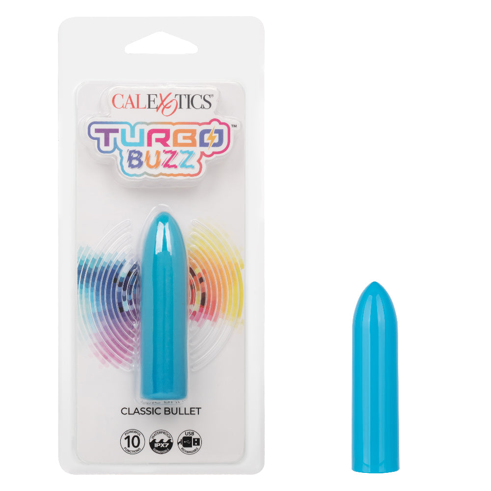 Turbo Buzz Classic Bullet - Blue | 716770107435 | Discreet Personal Wellness