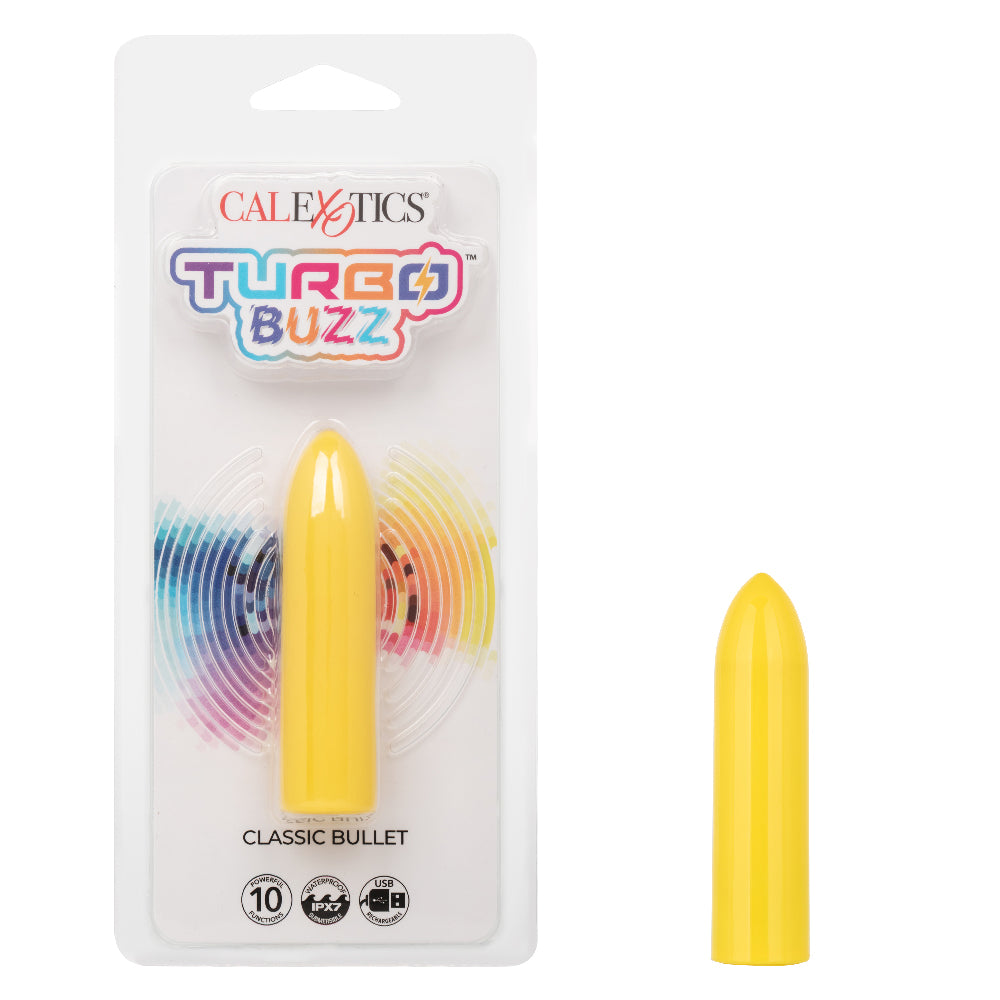 Turbo Buzz Classic Bullet - Yellow | 716770107442 | Discreet Personal Wellness
