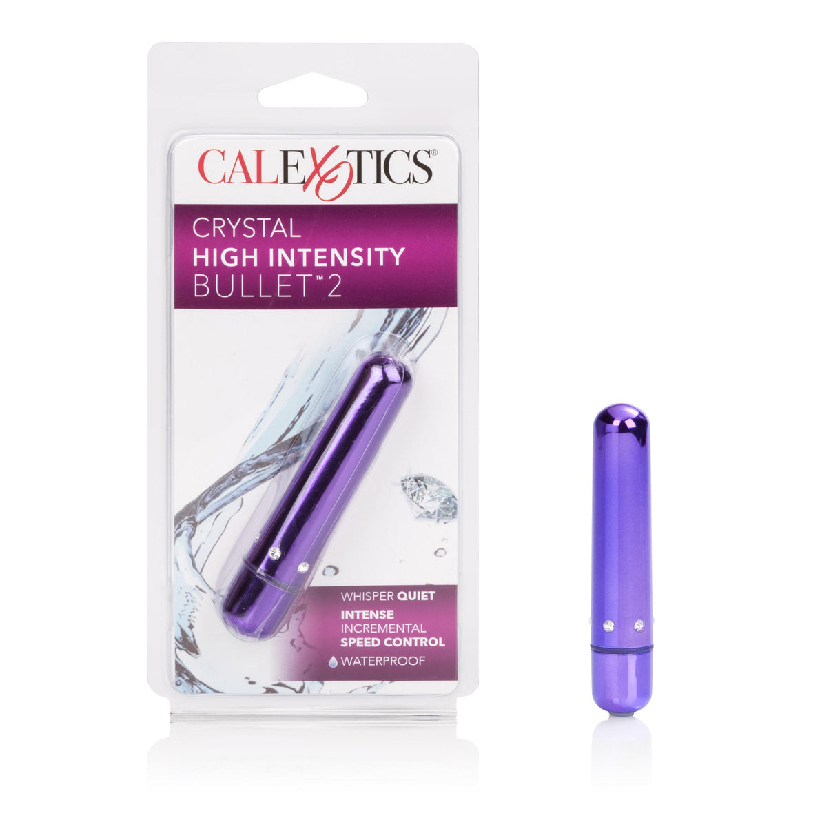 Crystal High Intensity Bullet 2 - Purple | 716770062857 | Discreet Personal Wellness