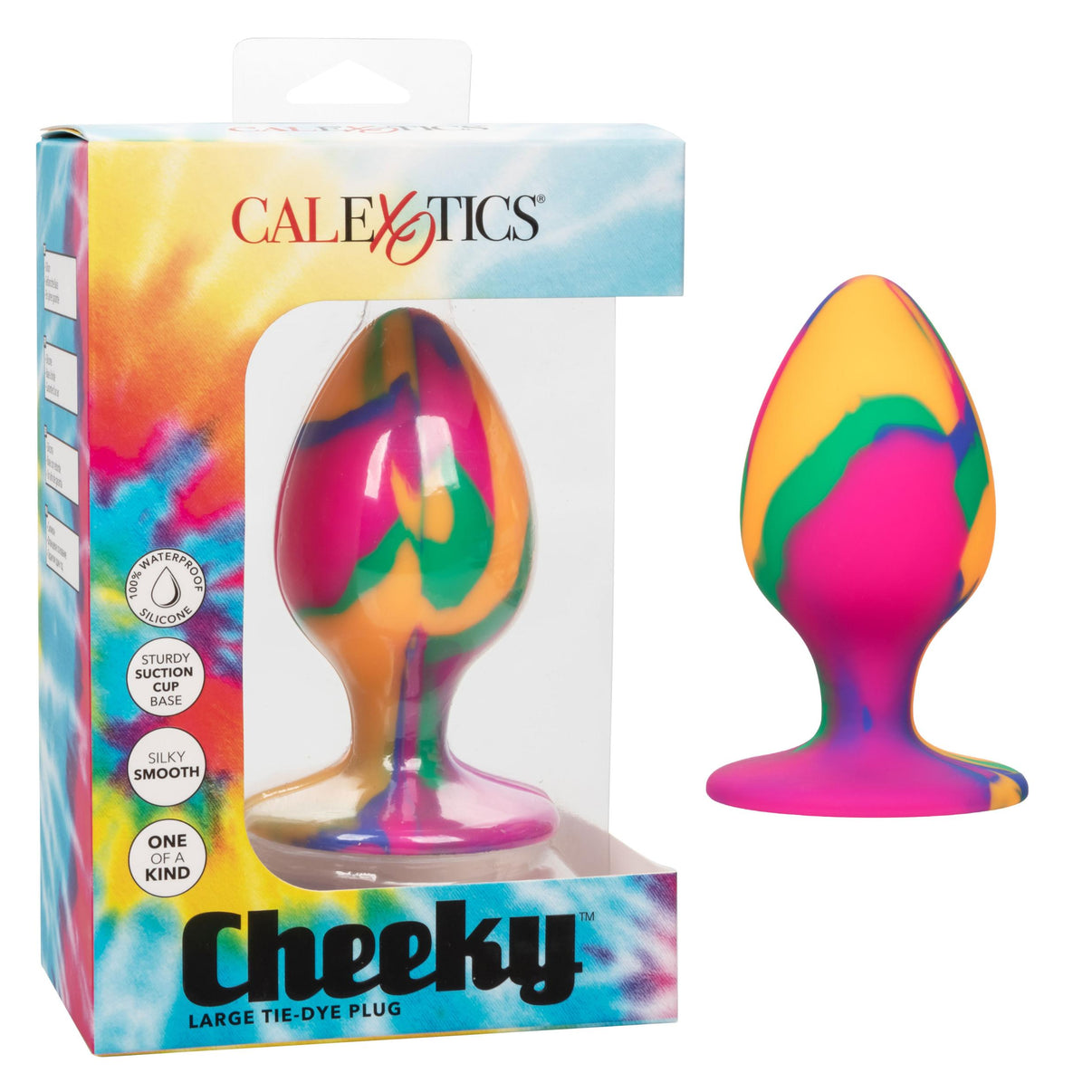 Cheeky Large Tie-Dye Plug | 716770101549 | Discreet Personal Wellness