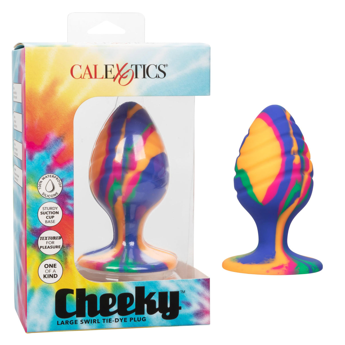 Cheeky Large Swirl Tie-Dye Plug | 716770101556 | Discreet Personal Wellness