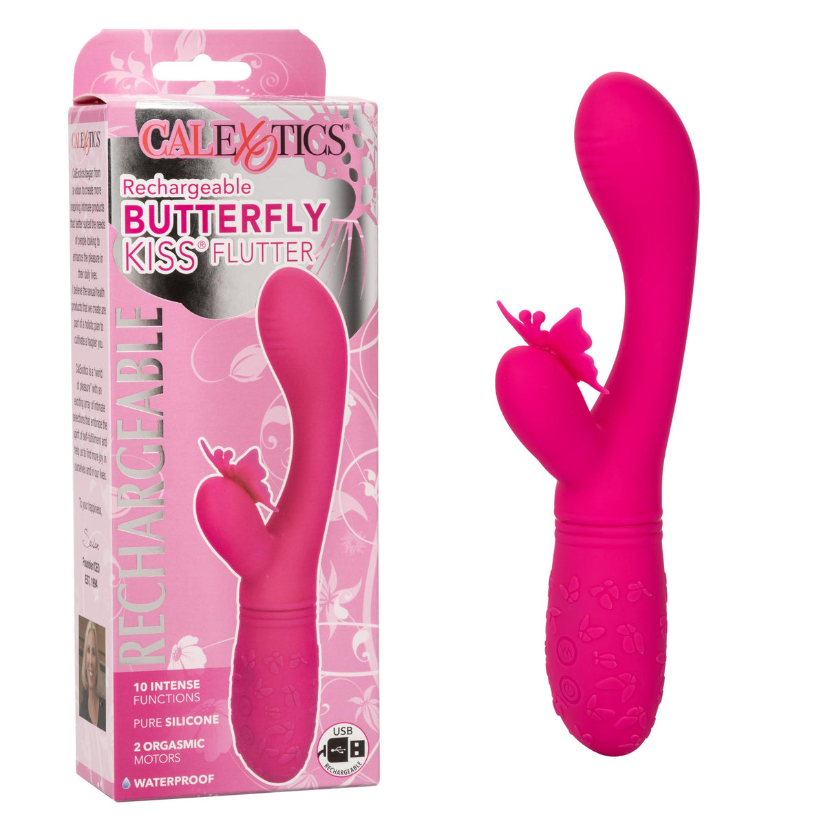 Rechargeable Butterfly Kiss Flutter - Pink | 716770102737 | Discreet Personal Wellness