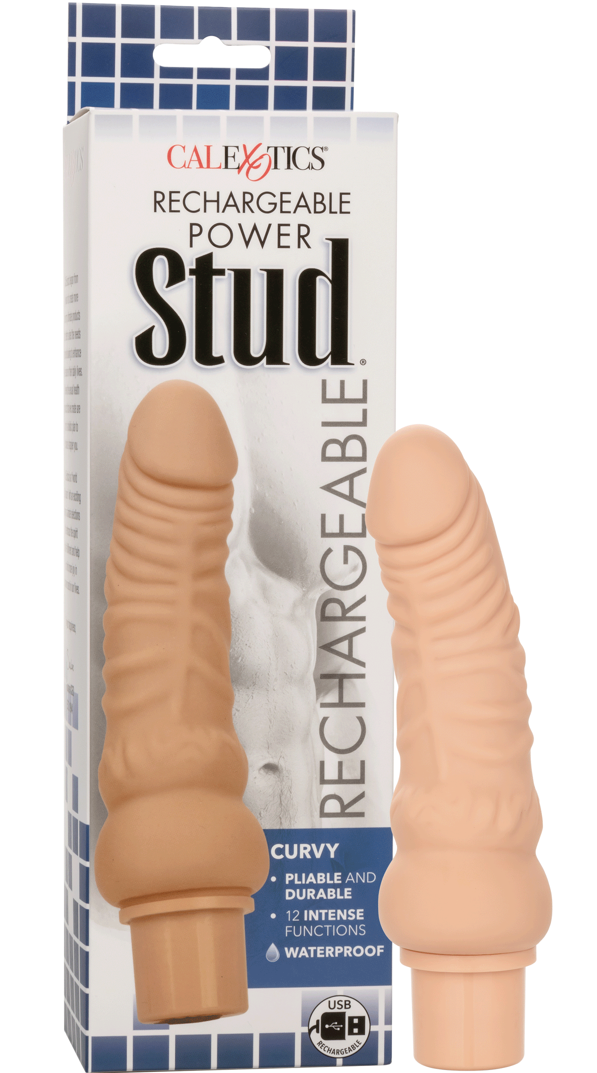 Rechargeable Power Stud Curvy - Ivory | 716770101303 | Discreet Personal Wellness