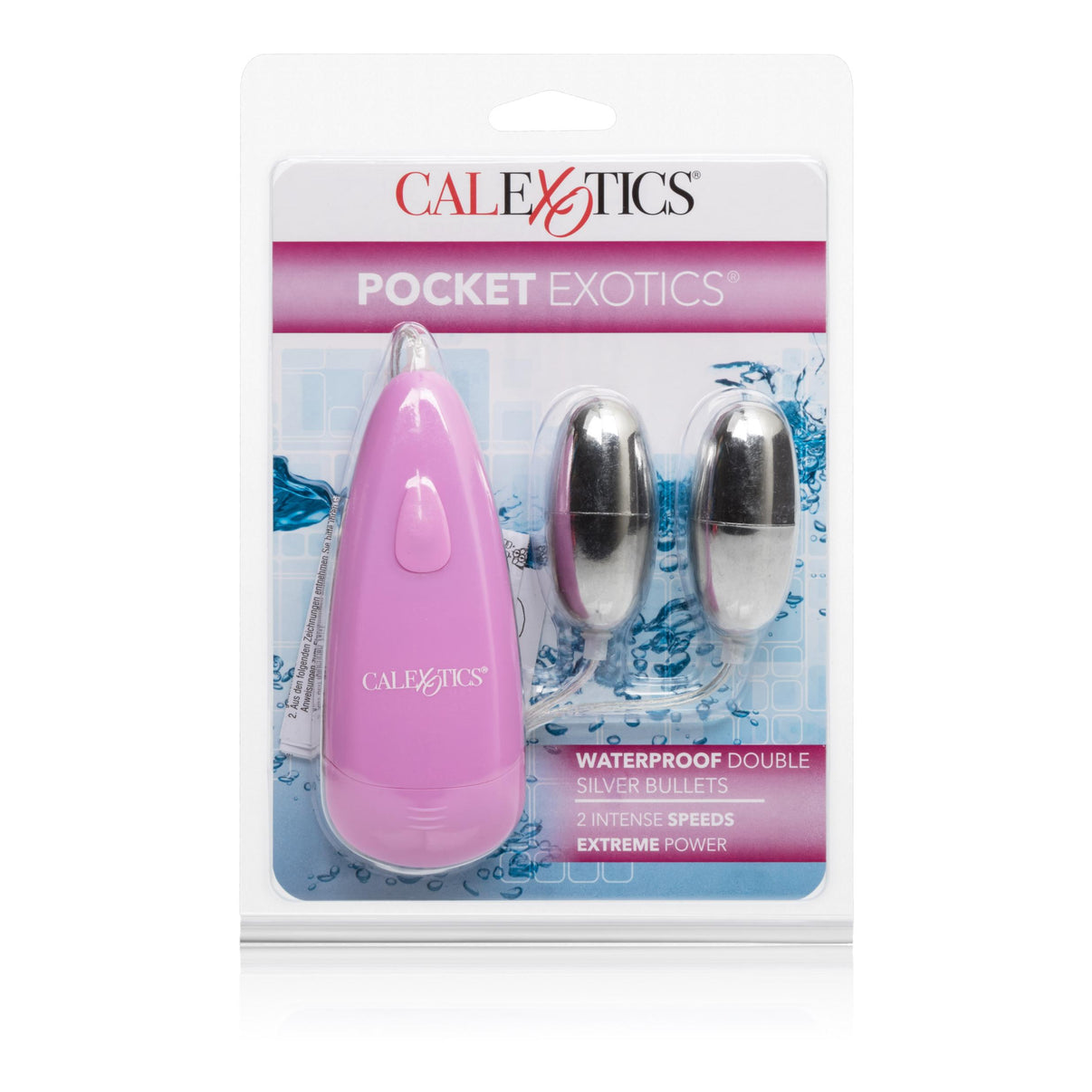 Pocket Exotics Waterproof Double Silver Bullets - Pink | 716770087737 | Discreet Personal Wellness