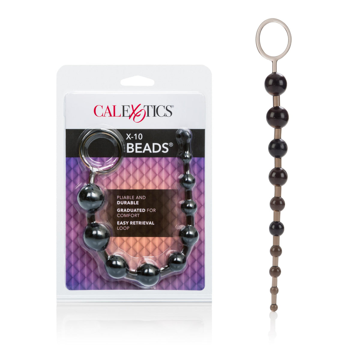 Superior X-10 Anal Vaginal Beads - Black | 716770040008 | Discreet Personal Wellness