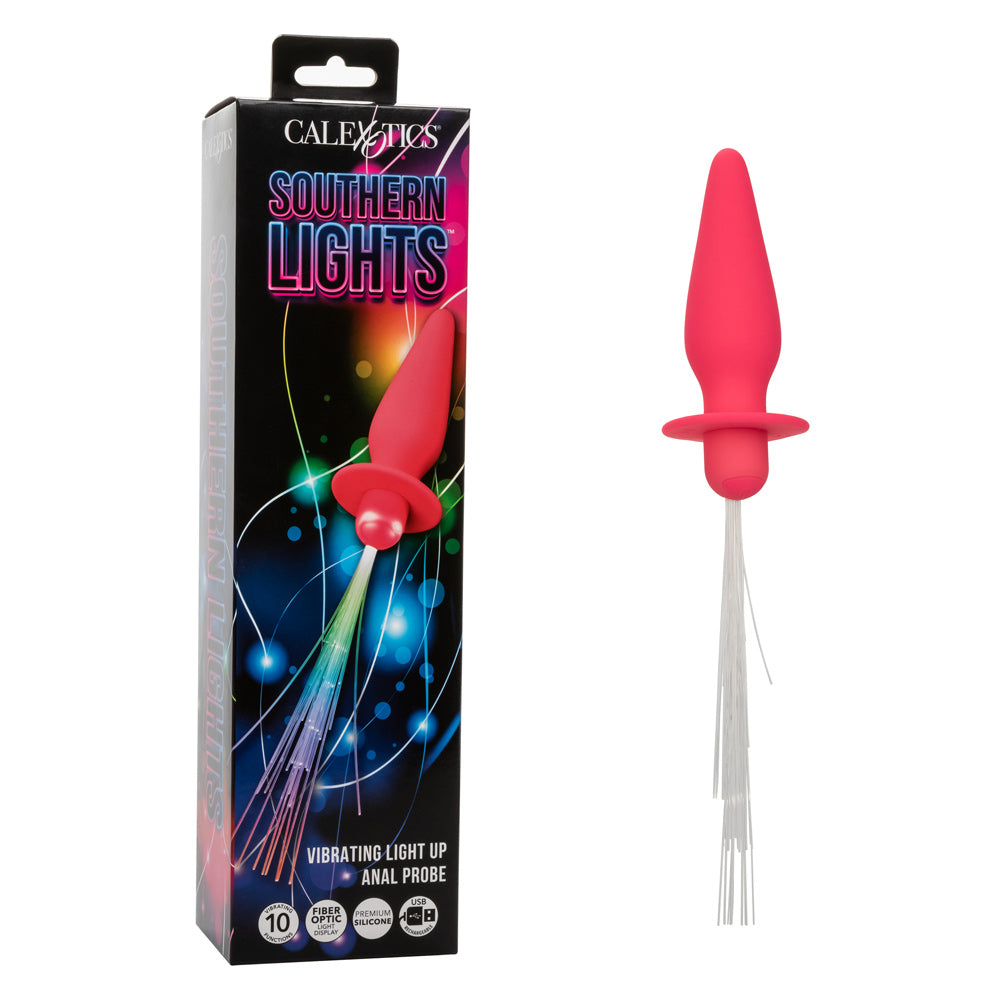 Southern Lights - Vibrating Light Up Anal Probe - Pink | 716770109439 | Discreet Personal Wellness