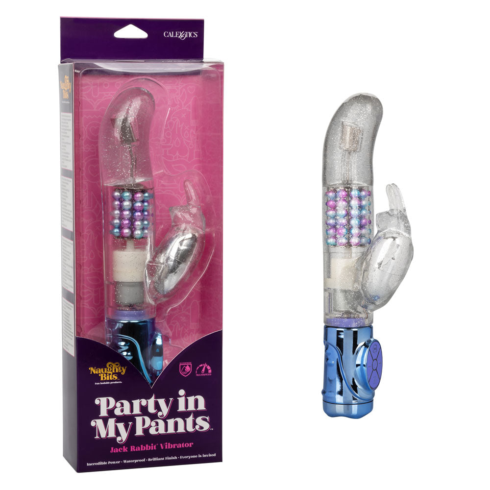 Naughty Bits Party in My Pants Jack Rabbit Vibrator | 716770094377 | Discreet Personal Wellness