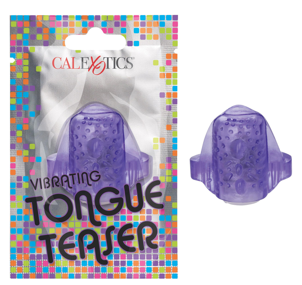Foil Pack Vibrating Tongue Teaser - Purple | 716770099471 | Discreet Personal Wellness
