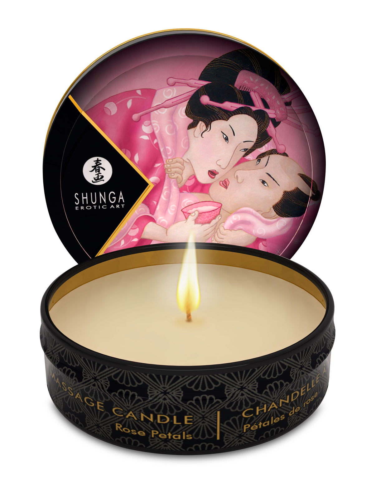 Mini Massage Candle - Aphrodisia - Roses Petals - 1 Fl. Oz. | 697309046008 | Discreet Personal Wellness