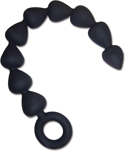 Sex and Mischief Silicone Anal Beads - Black | 646709100742 | Discreet Personal Wellness