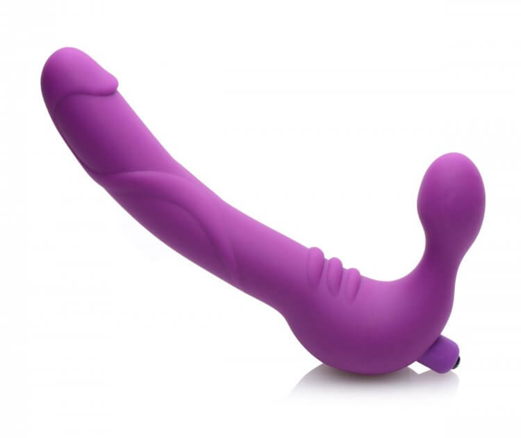 Royal Revolver Vibrating Strapless Strap- on Dildo - Purple | 848518028082 | Discreet Personal Wellness