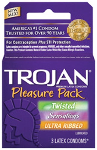 Trojan Pleasure Pack - 3 Pack | 022600953210 | Discreet Personal Wellness