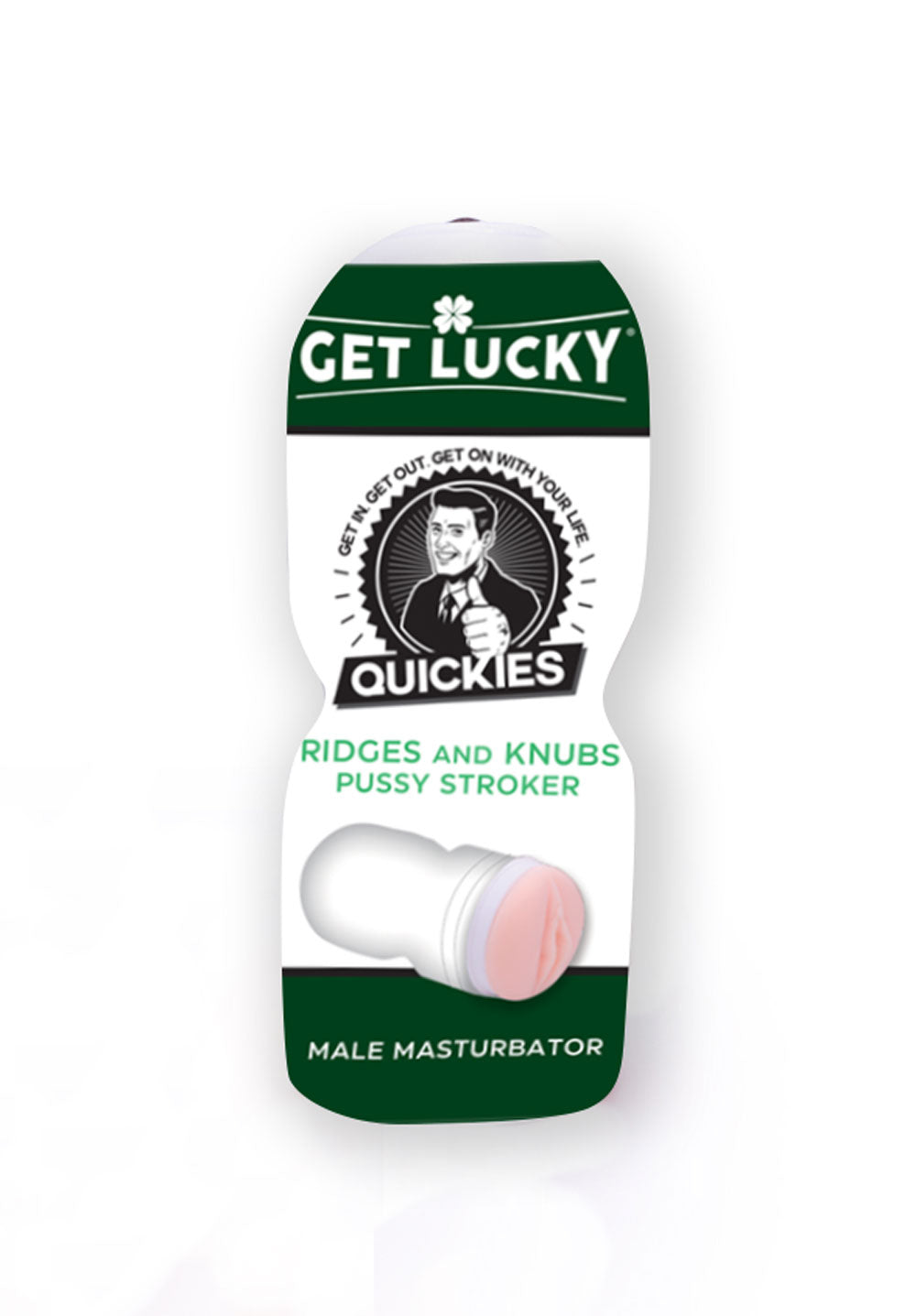 Get Lucky Quickies Ridges and Knubs Vagina Stroker | 812024032536 | Discreet Personal Wellness