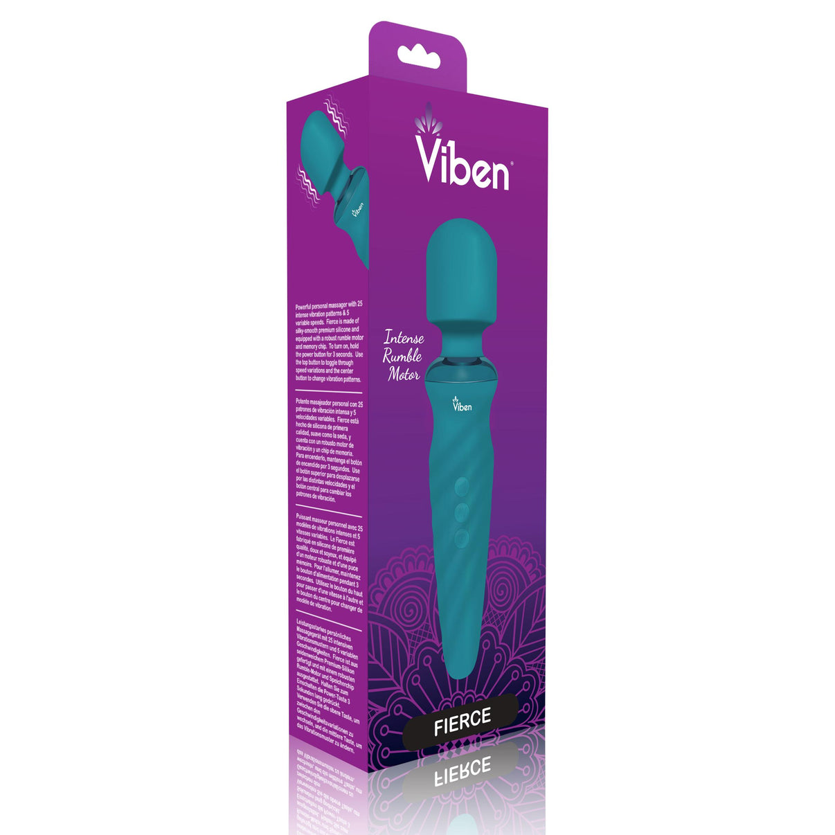 Fierce - Ocean - Intense Wand Massager | 810080750029 | Discreet Personal Wellness