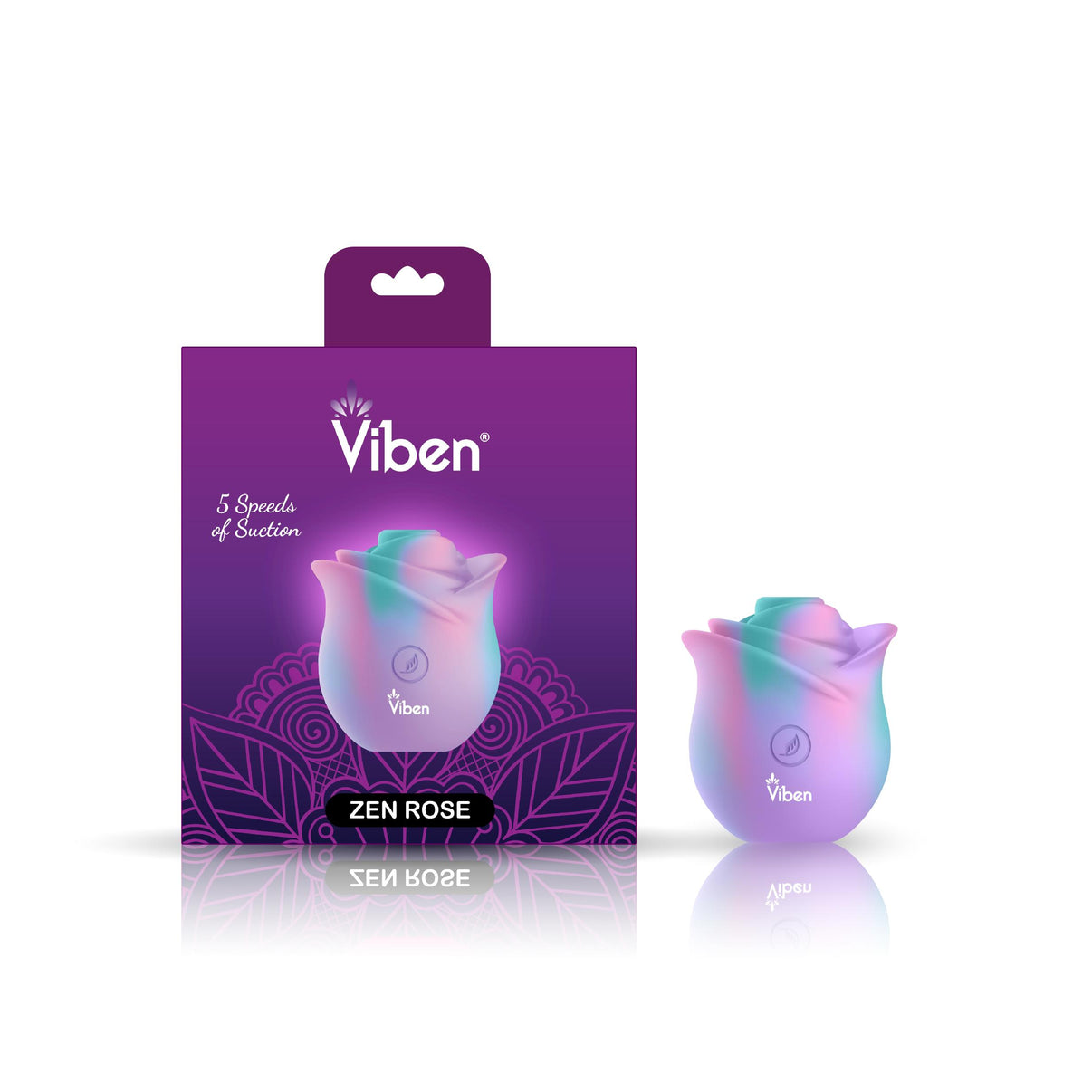 Zen Rose - Unicorn - Handheld Rose Clitoral and Nipple Stimulator | 810080750128 | Discreet Personal Wellness