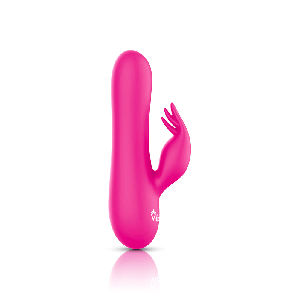 Freyja - Hot Pink - Intense Mini Rabbit Vibe With Triple Tickling Clitoral Stimulator | 810080750296 | Discreet Personal Wellness