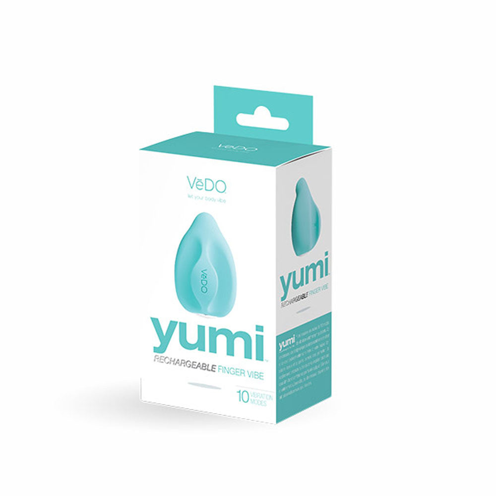 Yumi Rechargeable Finger Vibe - Tease Me Turquoise | 789185756956 | Discreet Personal Wellness