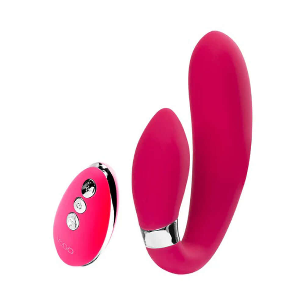 Jeni C-Shaped Dual Motor Vibe With Remote - Pink | 850052871253 | Discreet Personal Wellness