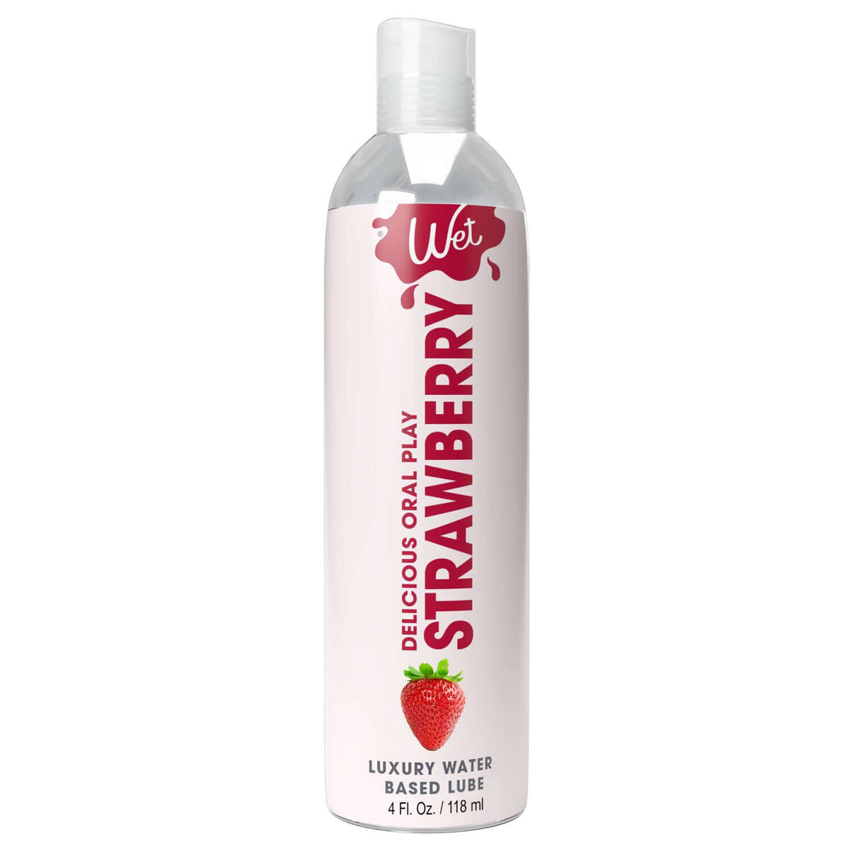 Wet Delicious Oral Play - Strawberry - Waterbased Flavored Lubricant 4 Oz | 716222215251 | Discreet Personal Wellness