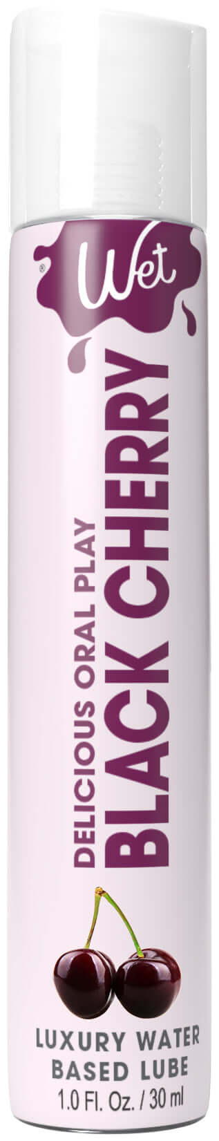 Wet Delicious Oral Play - Black Cherry - Waterbase Flavored Lubricant 1 Oz | 716222215275 | Discreet Personal Wellness