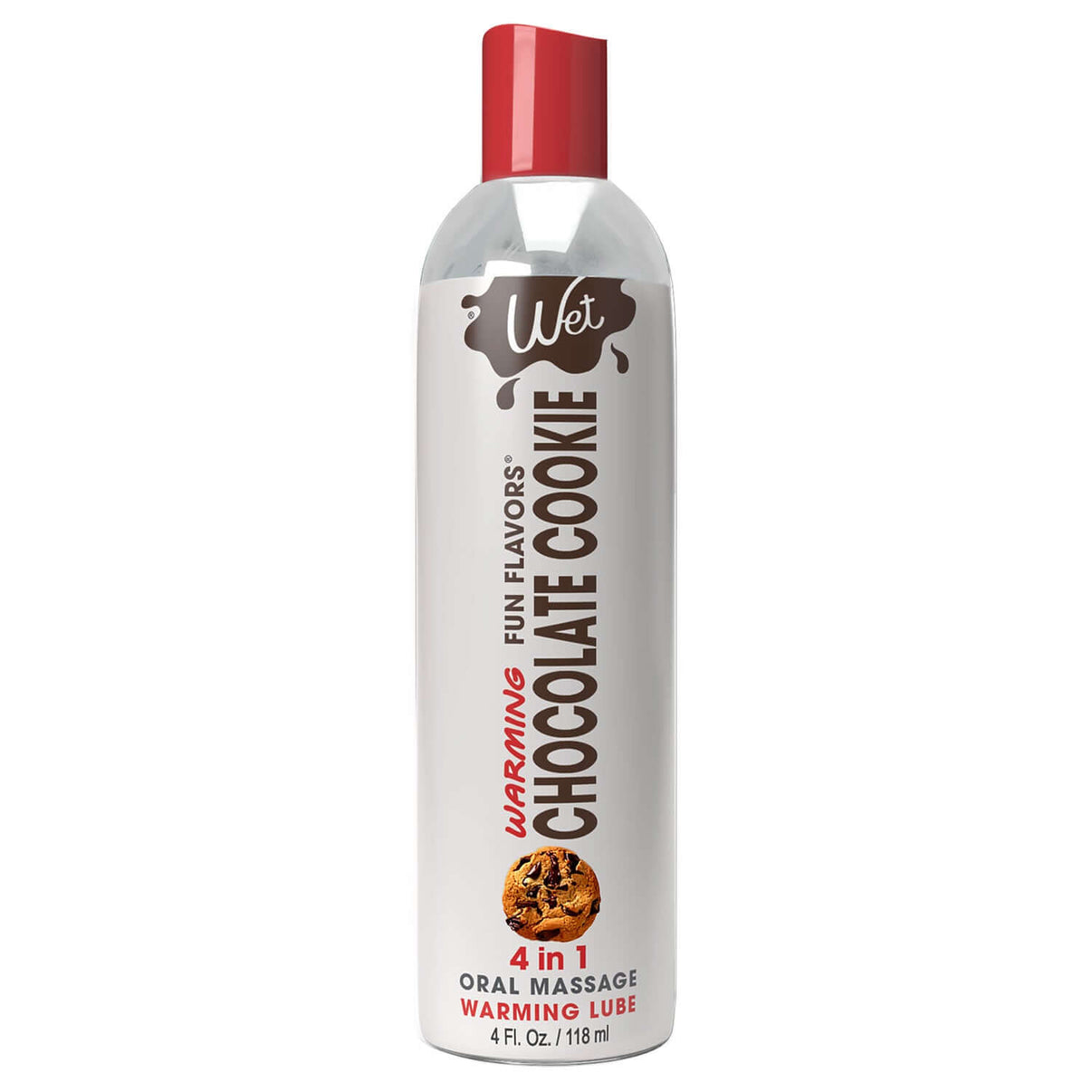 Wet Warming Fun Flavors - Chocolate Cookie - 4 in 1 Lubricant 4 Oz | 716222215848 | Discreet Personal Wellness