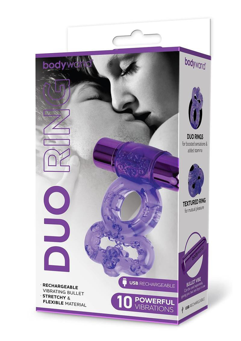 Bodywand Rechargeable Duo Ring - Purple | 848416013326 | Discreet Personal Wellness