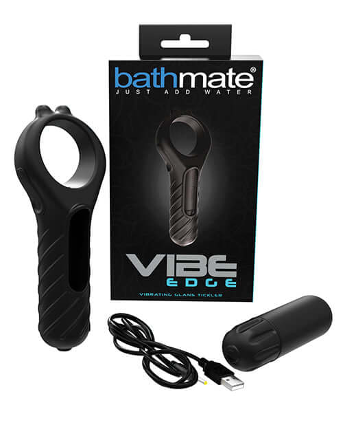 Bathmate Vibe Edge Glans Tickler - Black | 5060140201465 | Discreet Personal Wellness