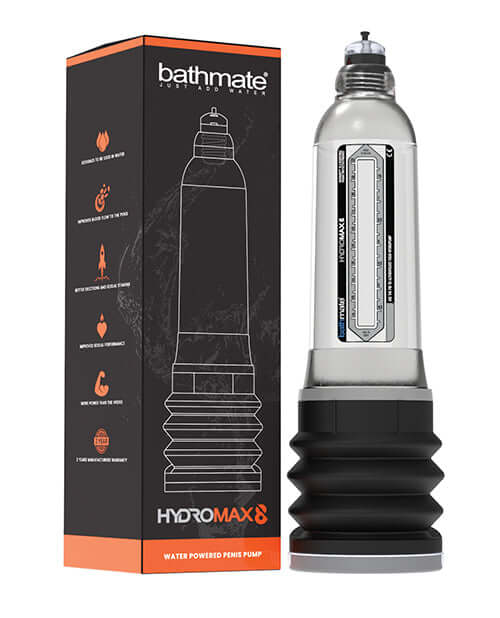 Bathmate Hydromax 8 - Clear Penis Pump | 5060140201021 | Discreet Personal Wellness
